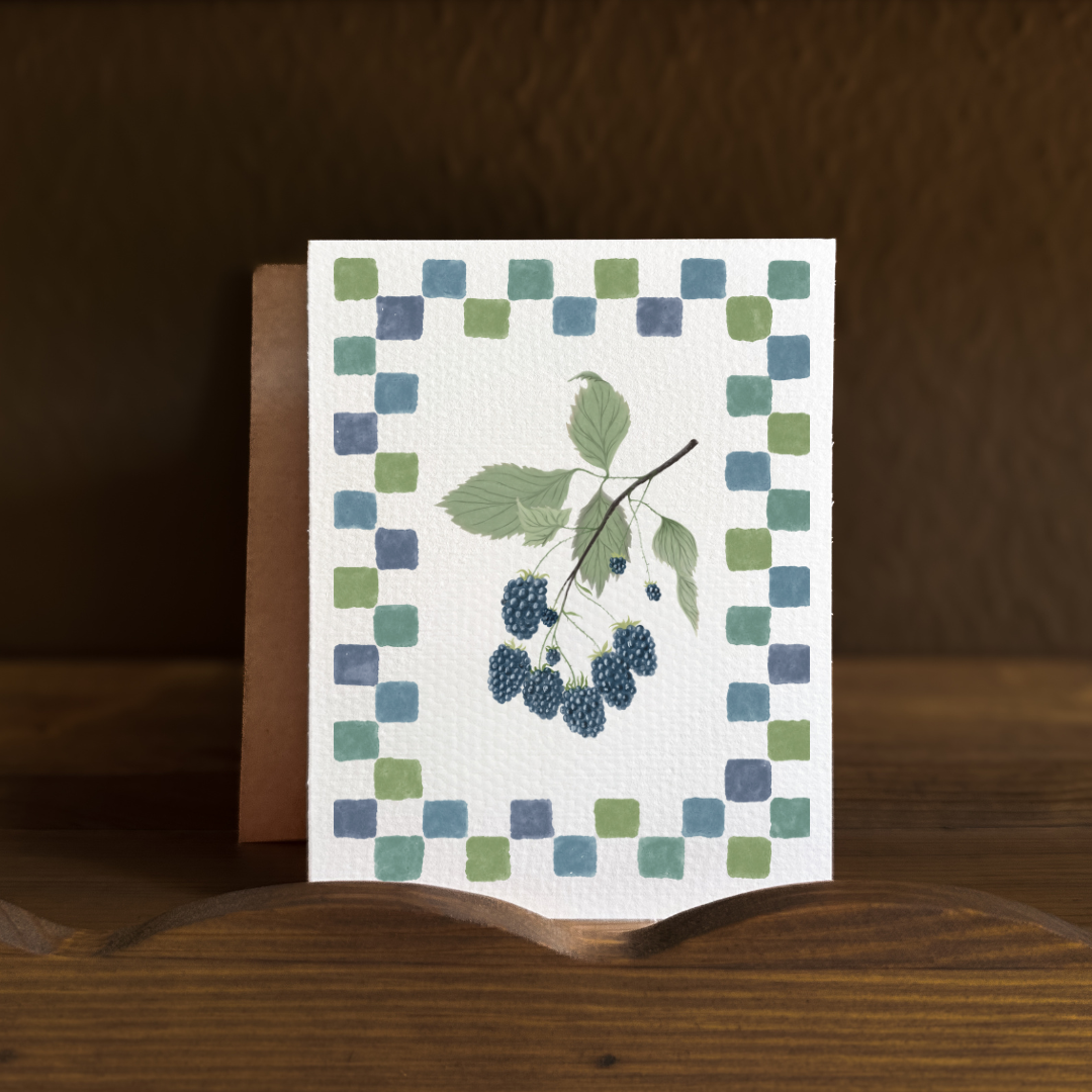 The Blackberry Bush Blank Greeting Card